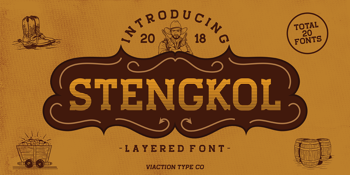 Stengkol 10 Font preview